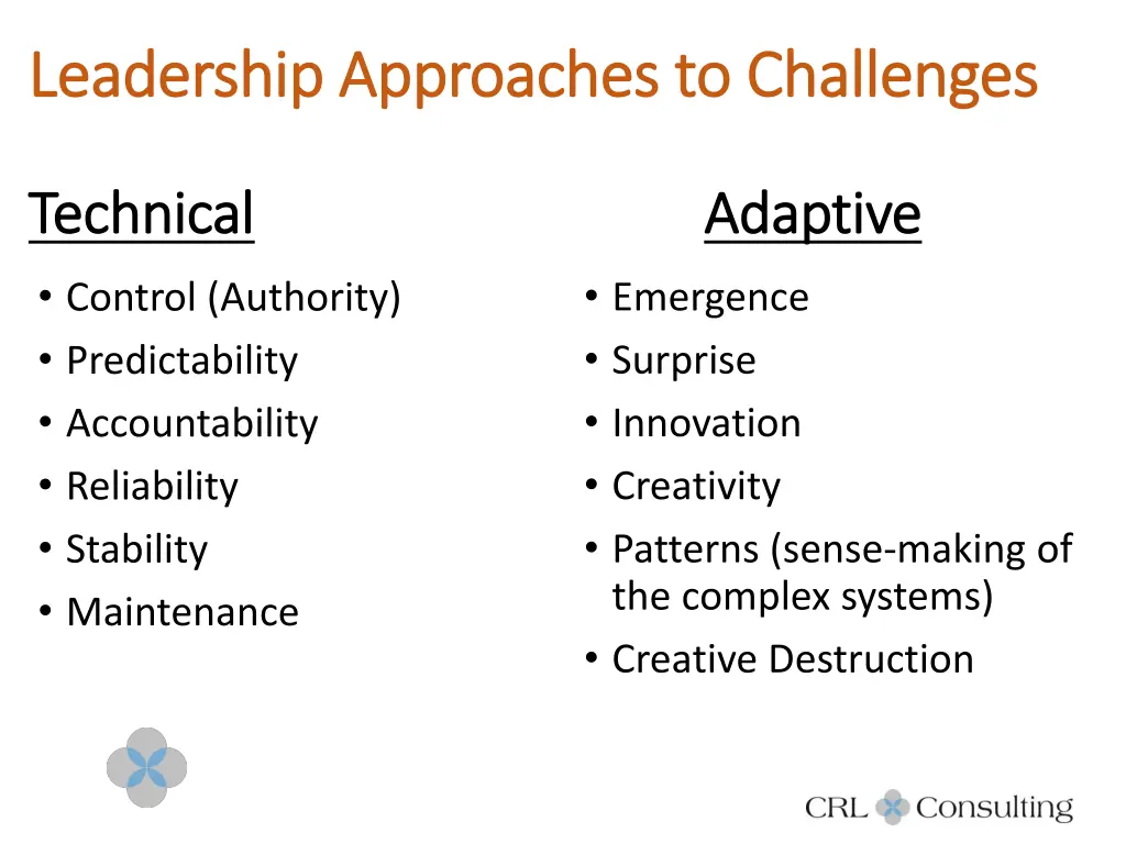 leadership approaches to challenges leadership