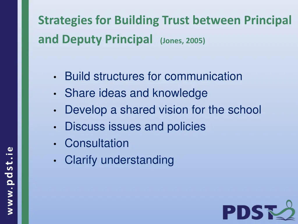 strategies for building trust between principal