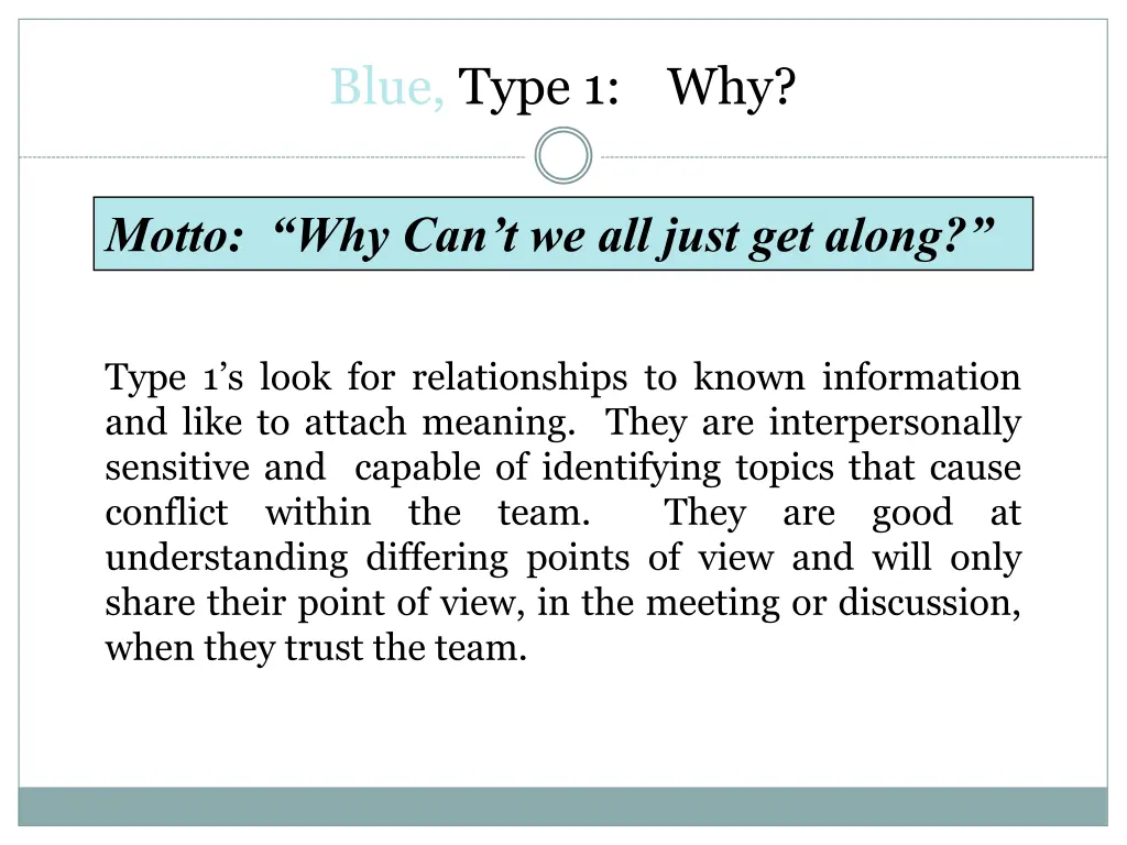 blue type 1 why