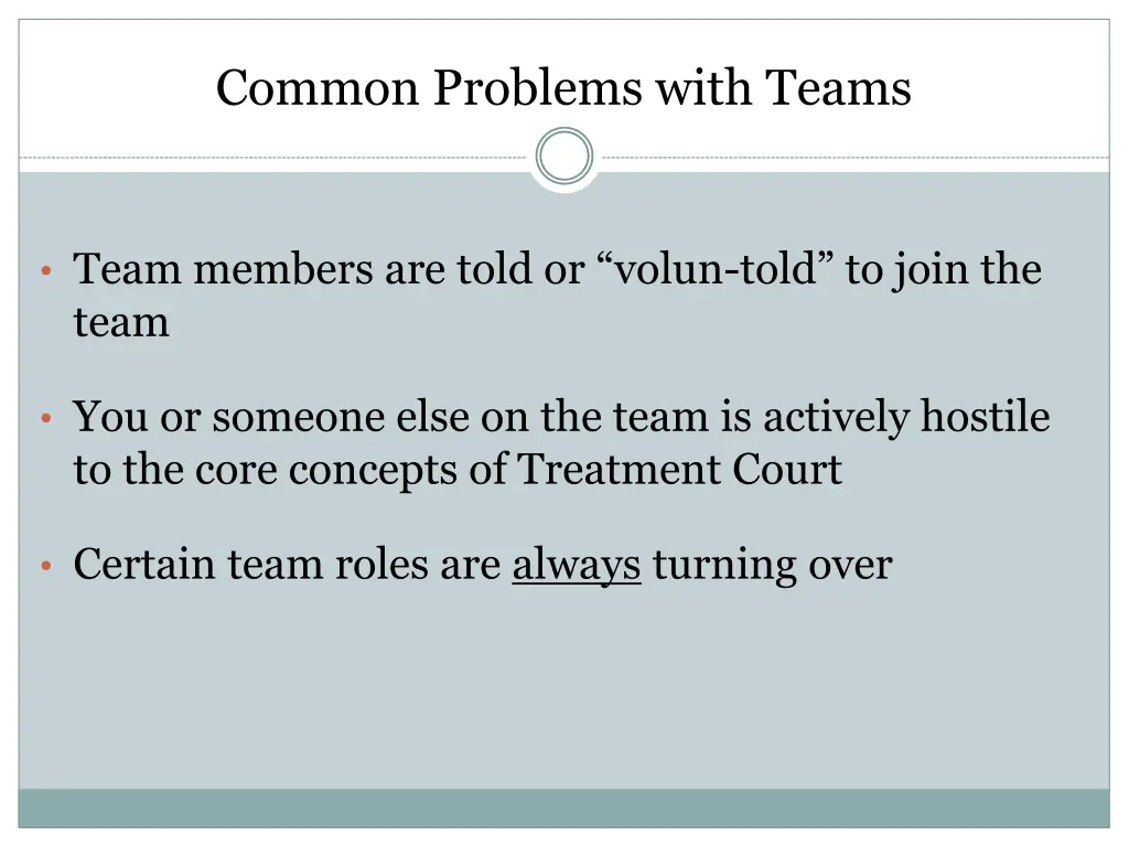 common problems with teams
