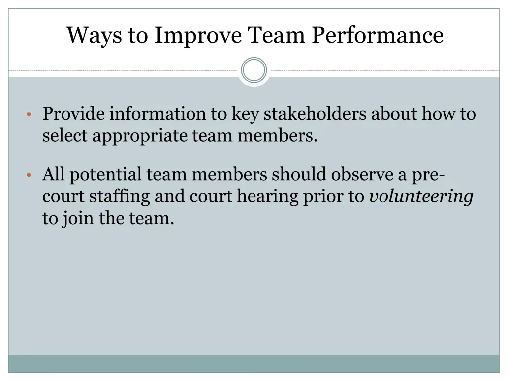 ways to improve team performance 1