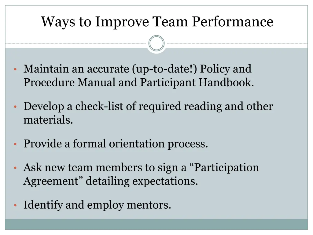 ways to improve team performance 2