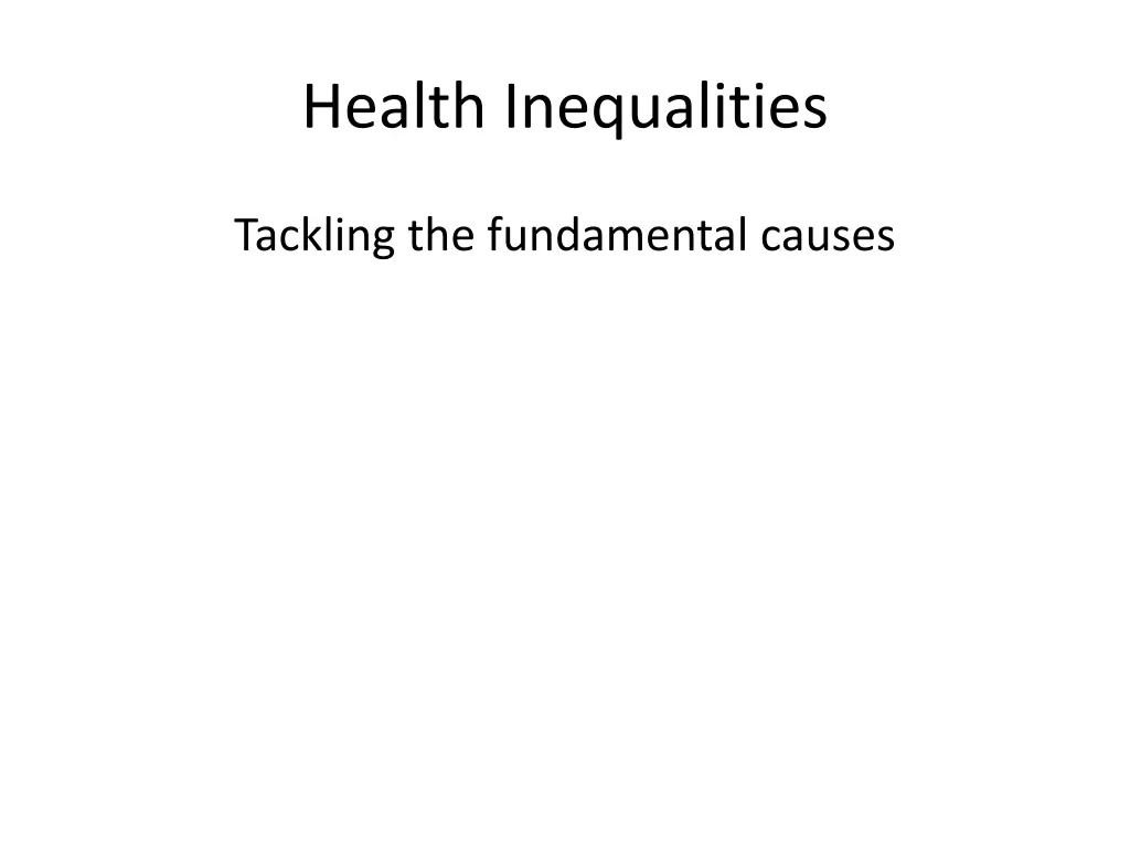 health inequalities