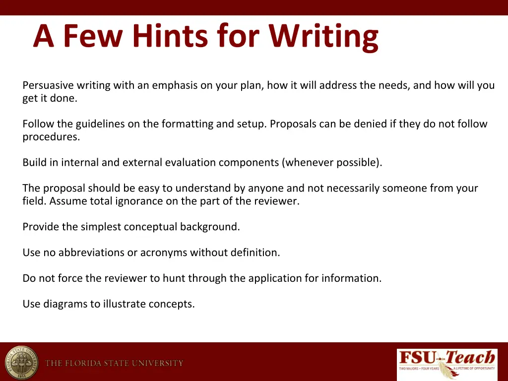 a few hints for writing