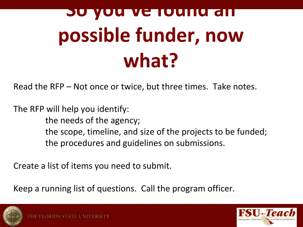 so you ve found an possible funder now what
