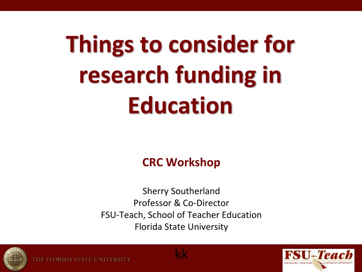 things to consider for research funding