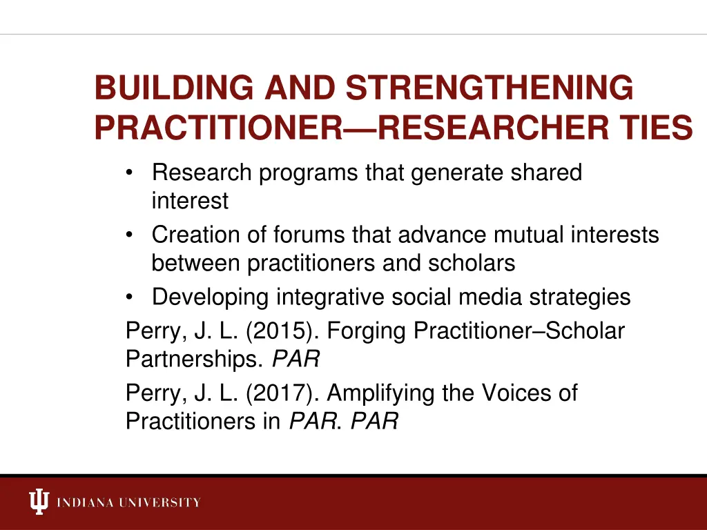 building and strengthening practitioner