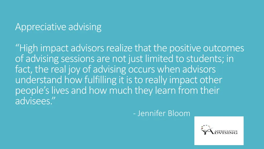 appreciative advising