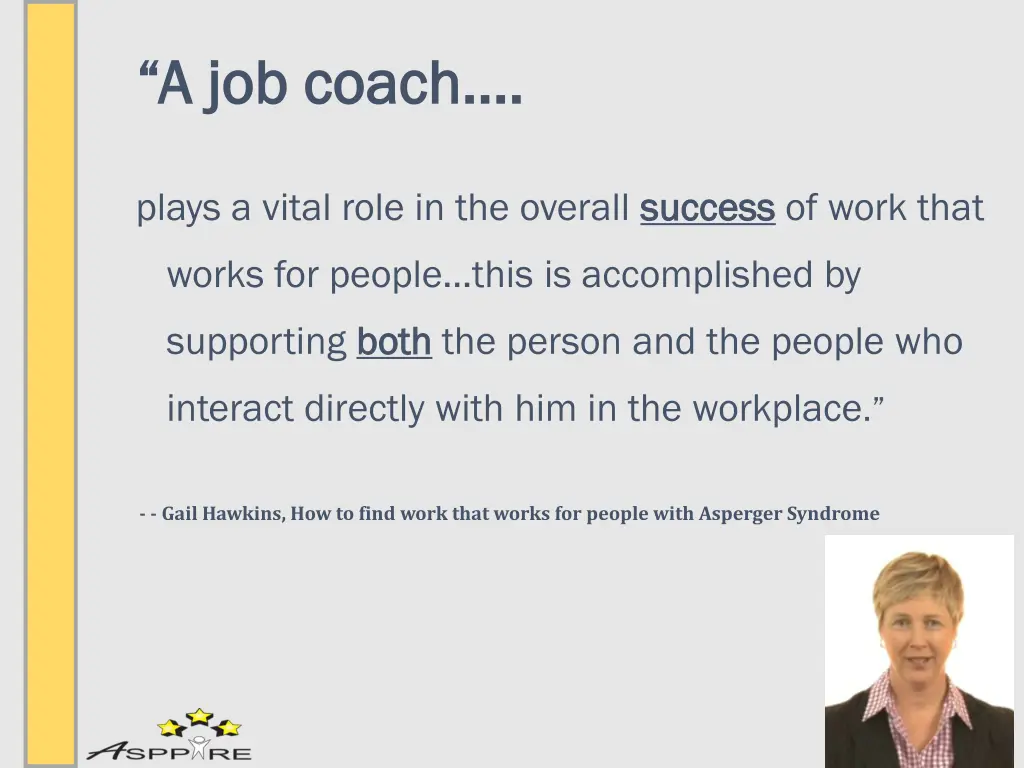 a job coach a job coach