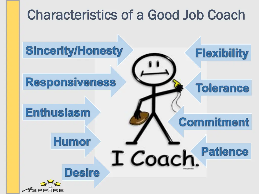 characteristics of a good job coach