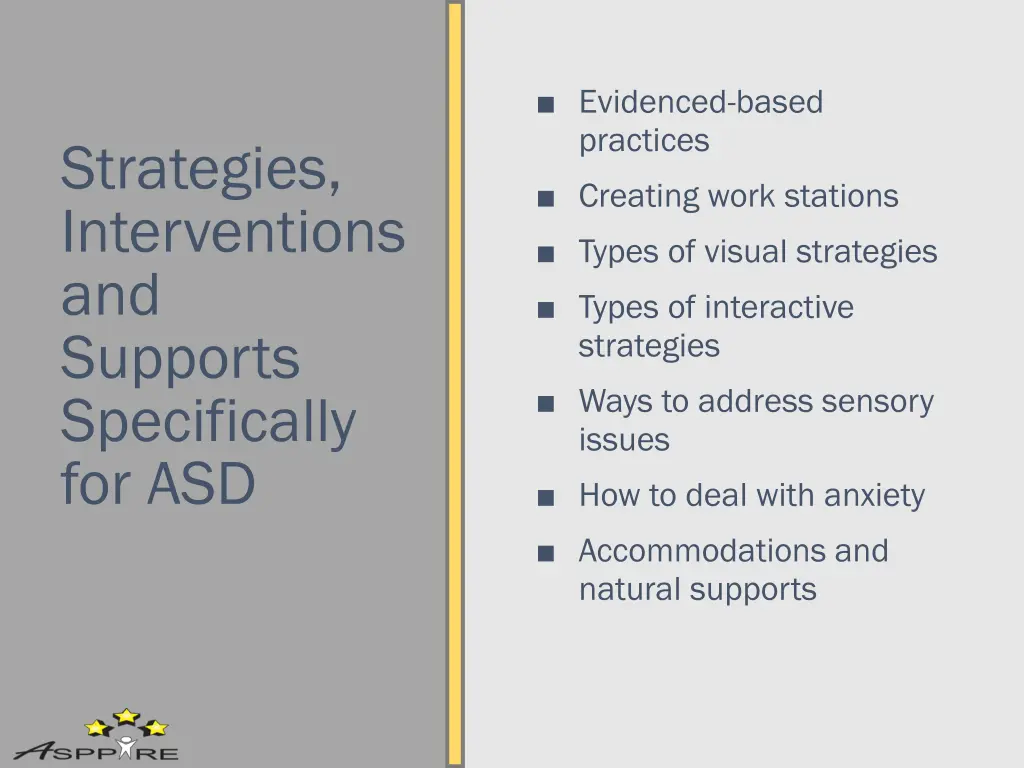 evidenced based practices creating work stations