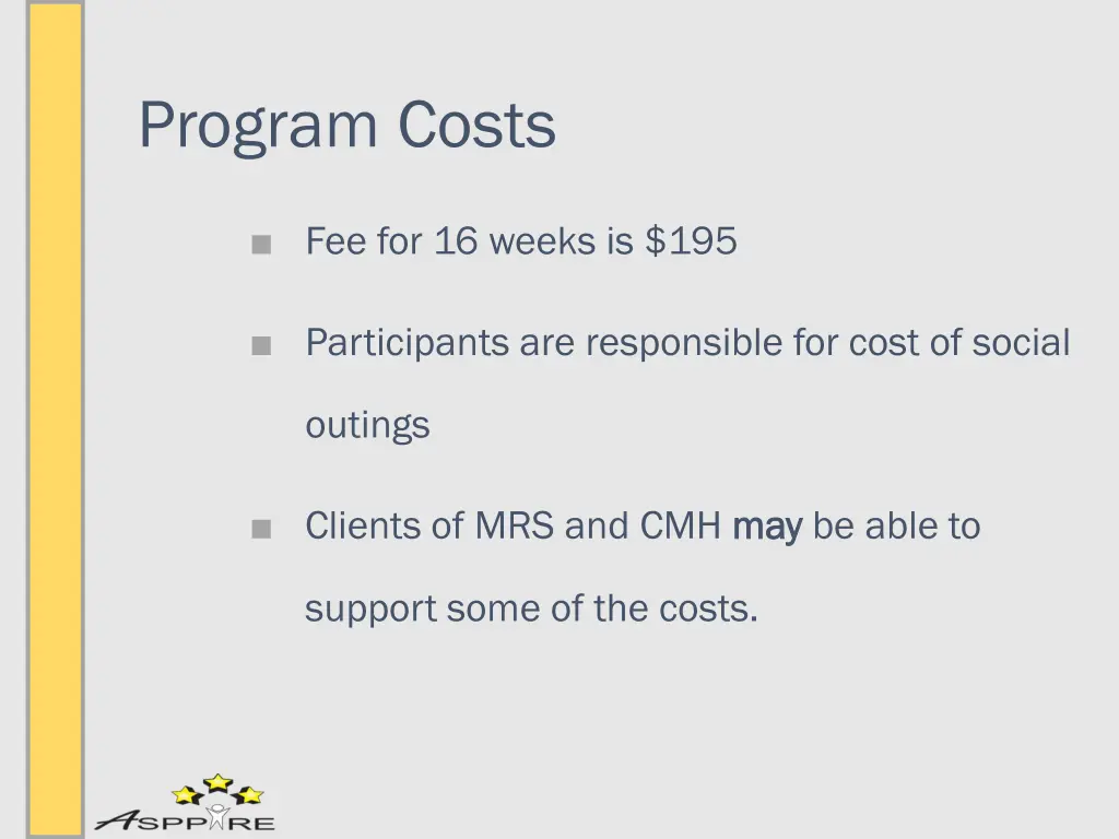 program costs
