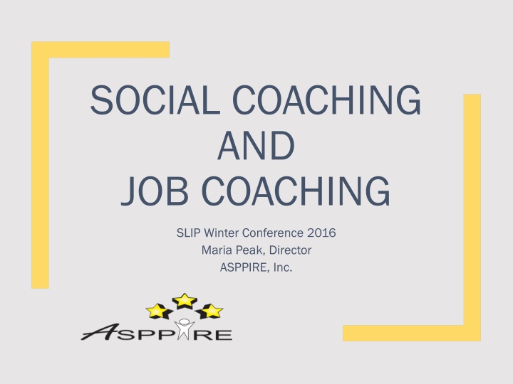 social coaching and job coaching