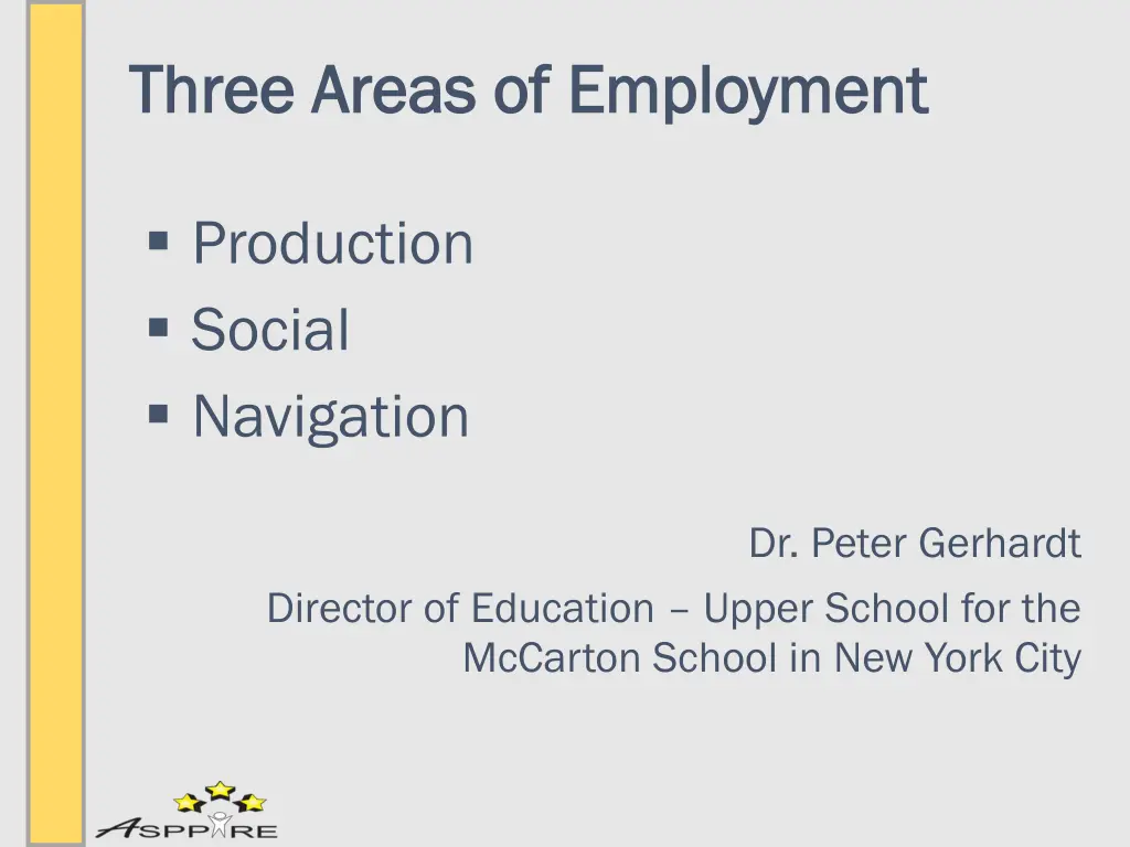 three areas of employment three areas