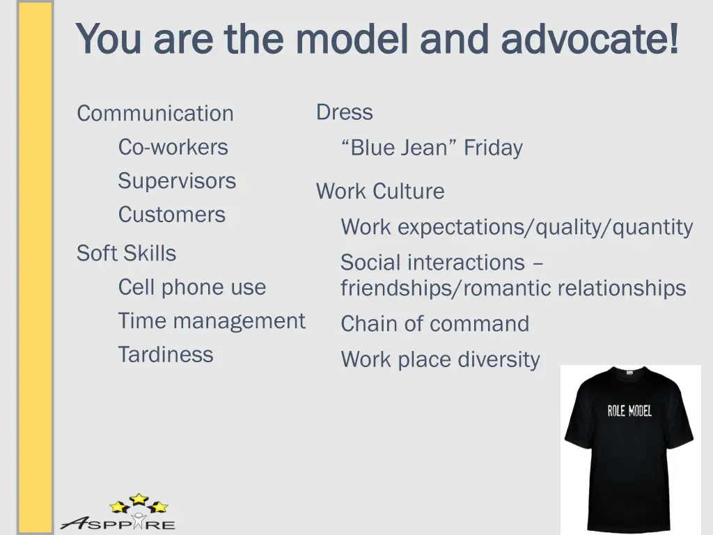 you are the model and advocate you are the model
