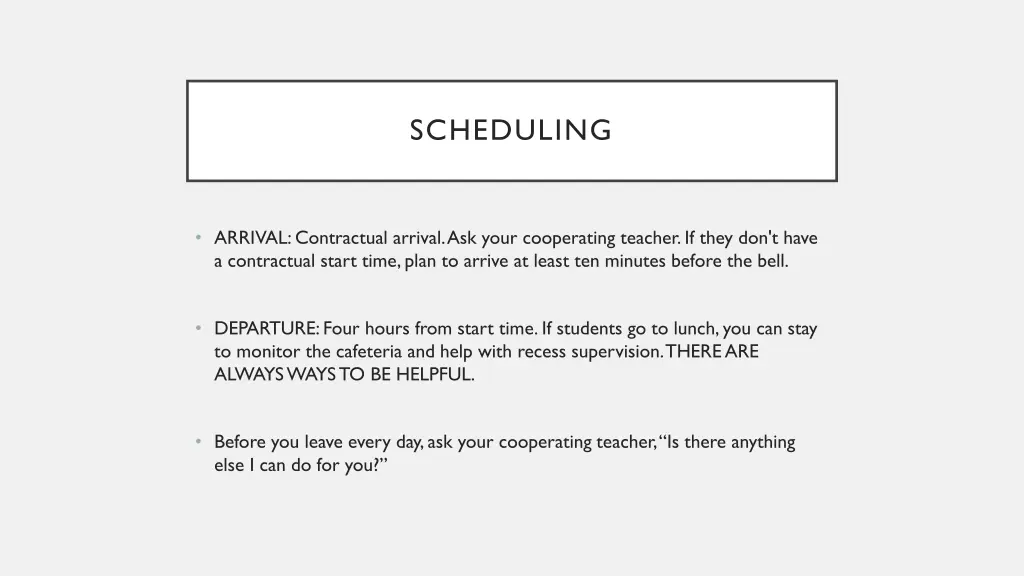 scheduling 1