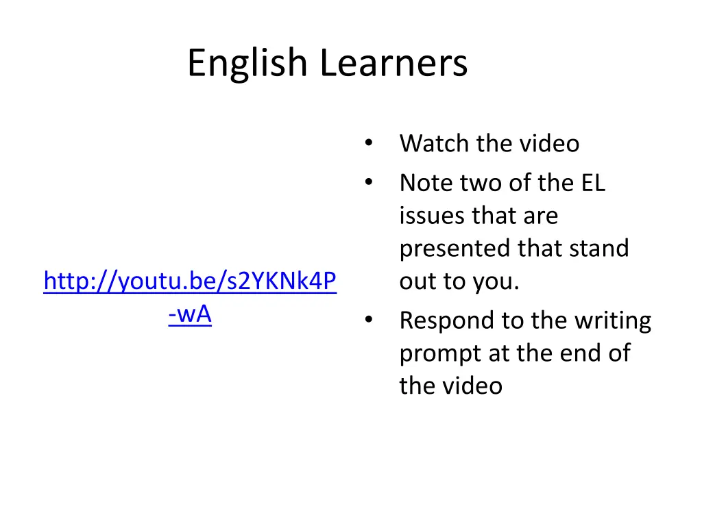 english learners