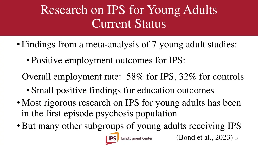research on ips for young adults current status