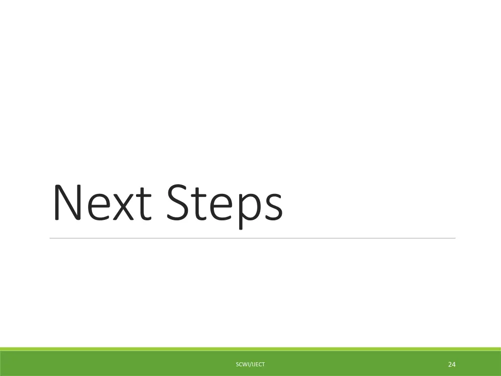 next steps
