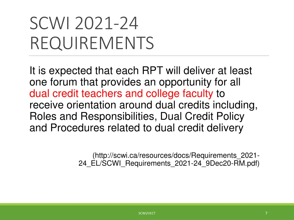 scwi 2021 24 requirements