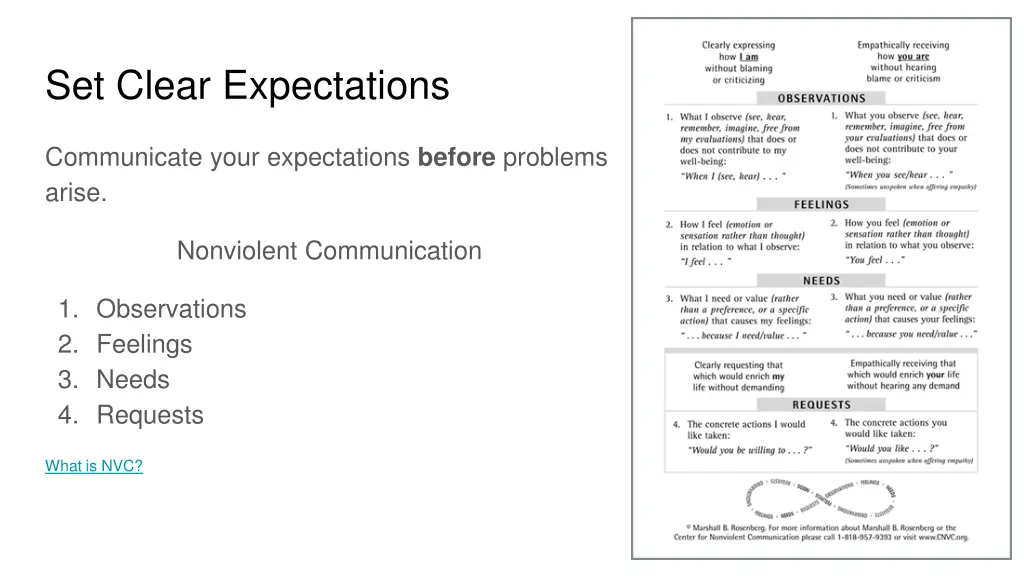 set clear expectations