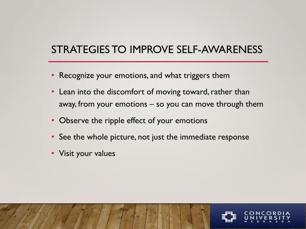 strategies to improve self awareness