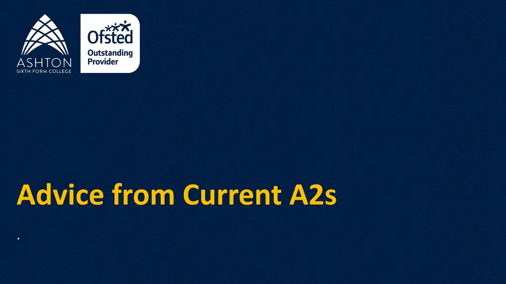 advice from current a2s