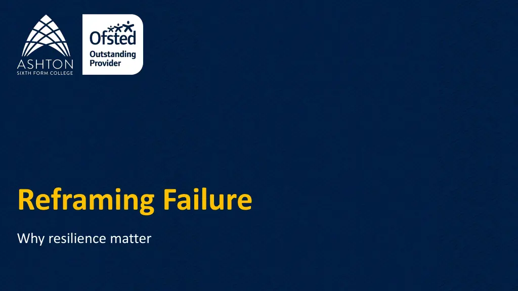 reframing failure