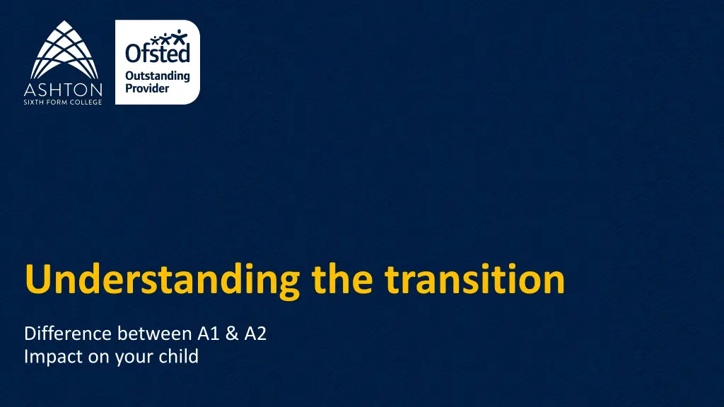understanding the transition