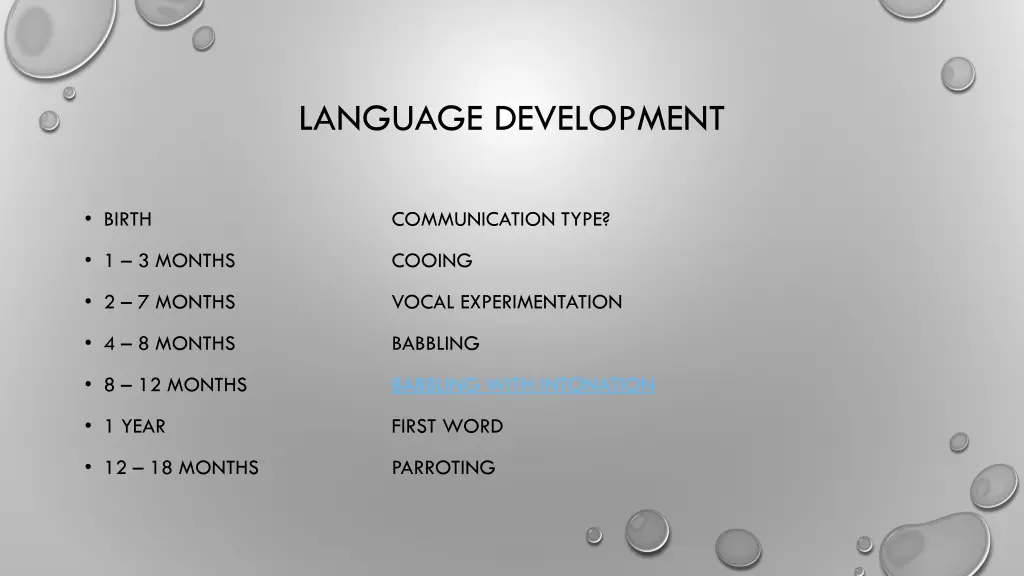 language development