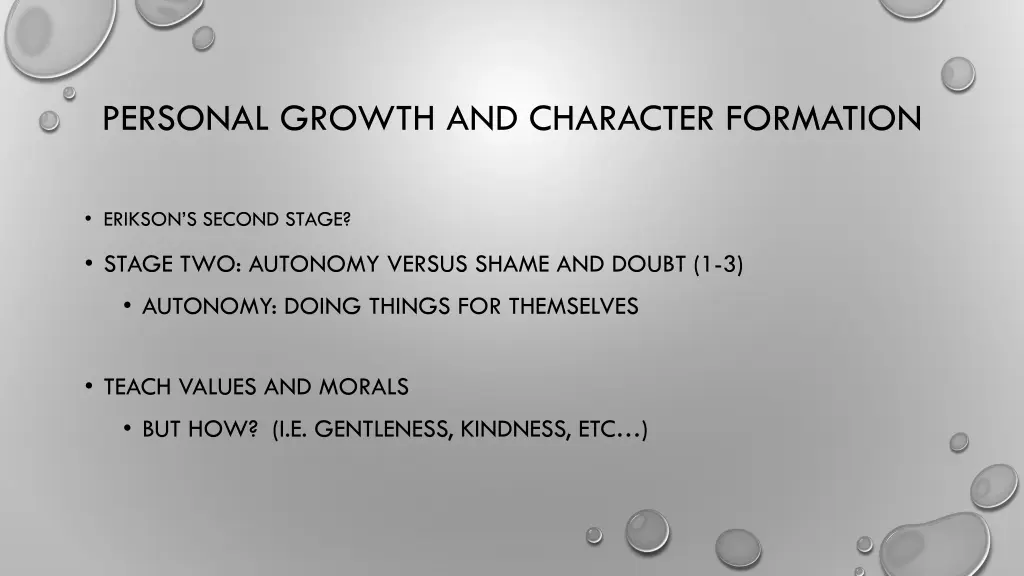 personal growth and character formation