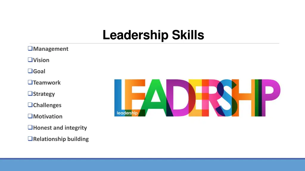 leadership skills