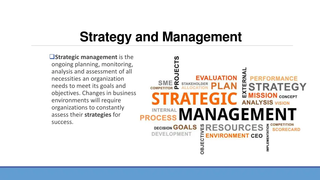 strategy and management