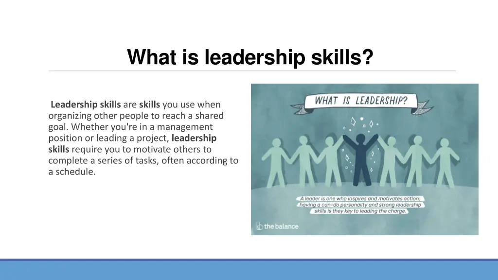 what is leadership skills