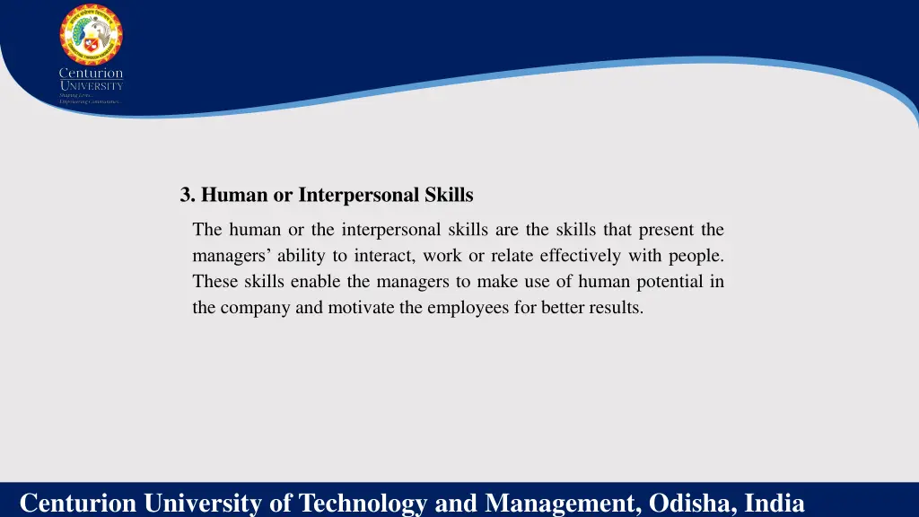 3 human or interpersonal skills