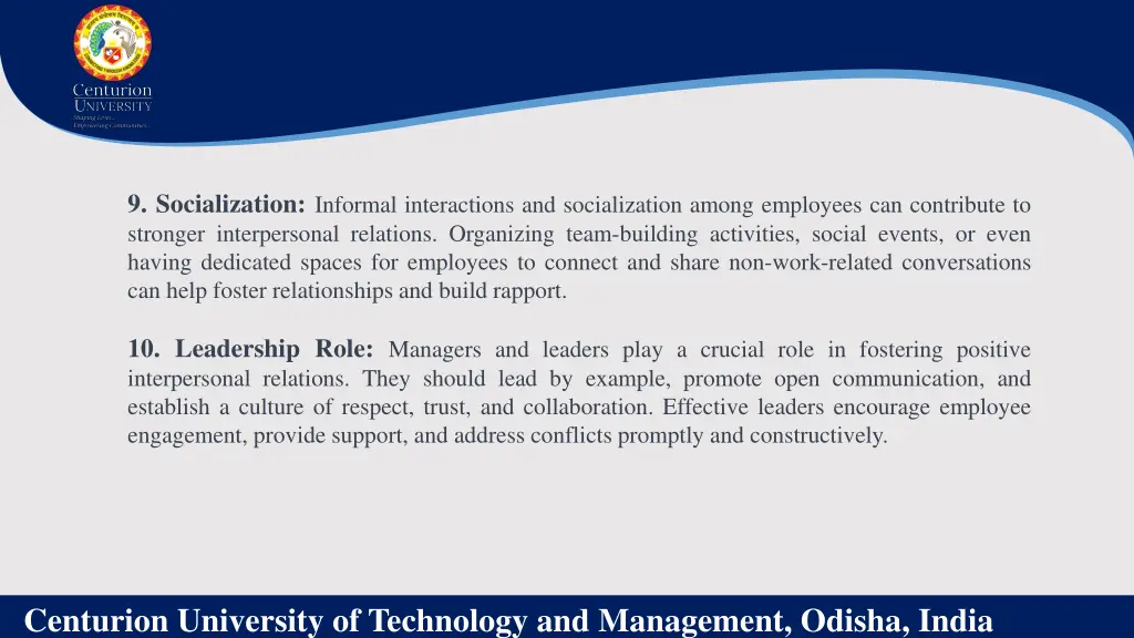 9 socialization informal interactions