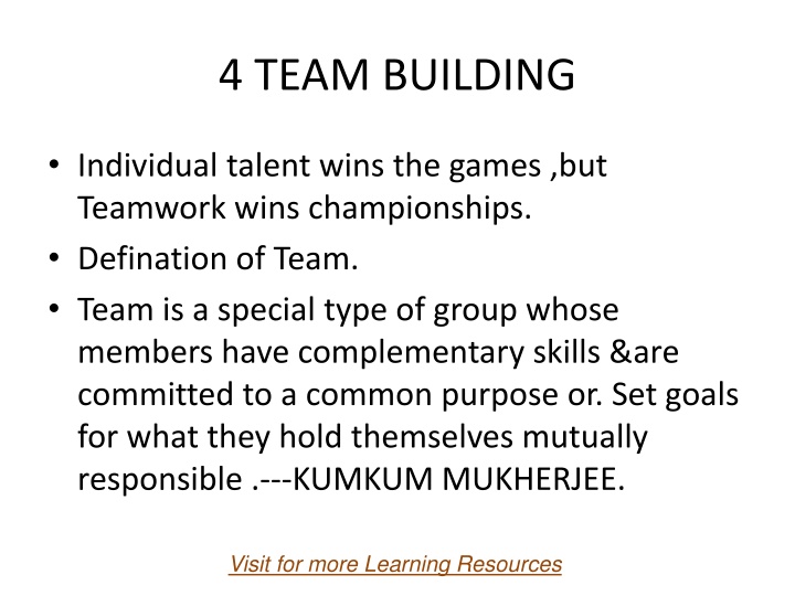 4 team building