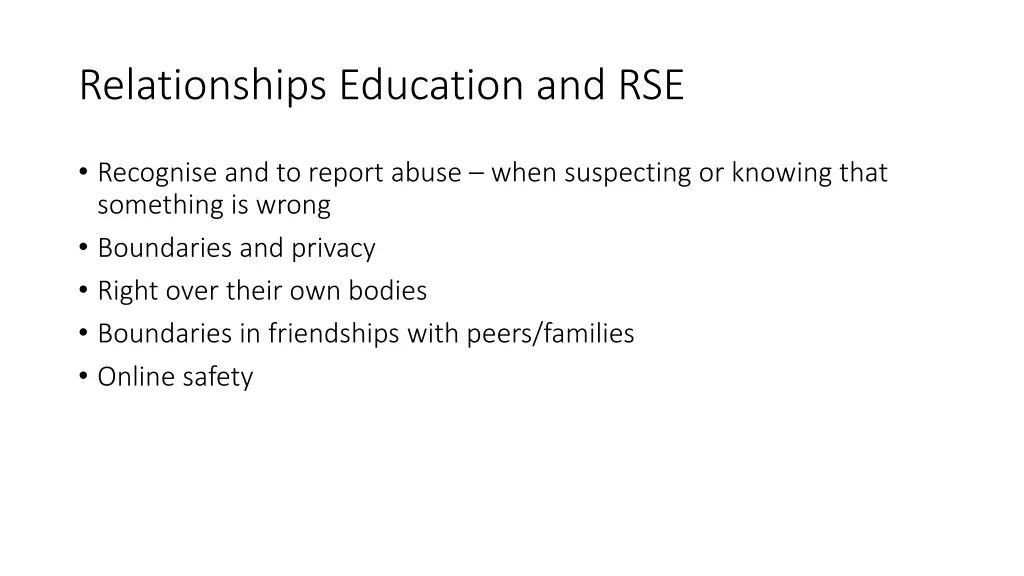 relationships education and rse