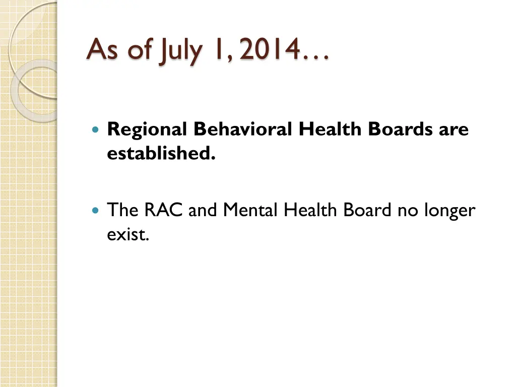 as of july 1 2014