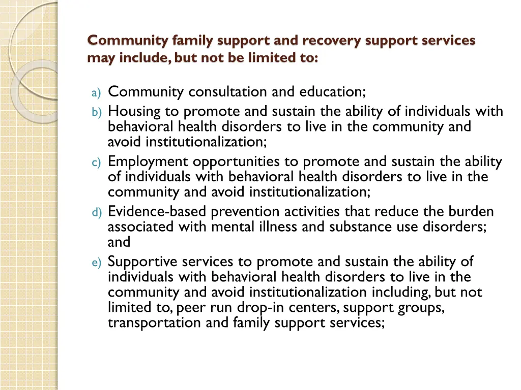 community family support and recovery support