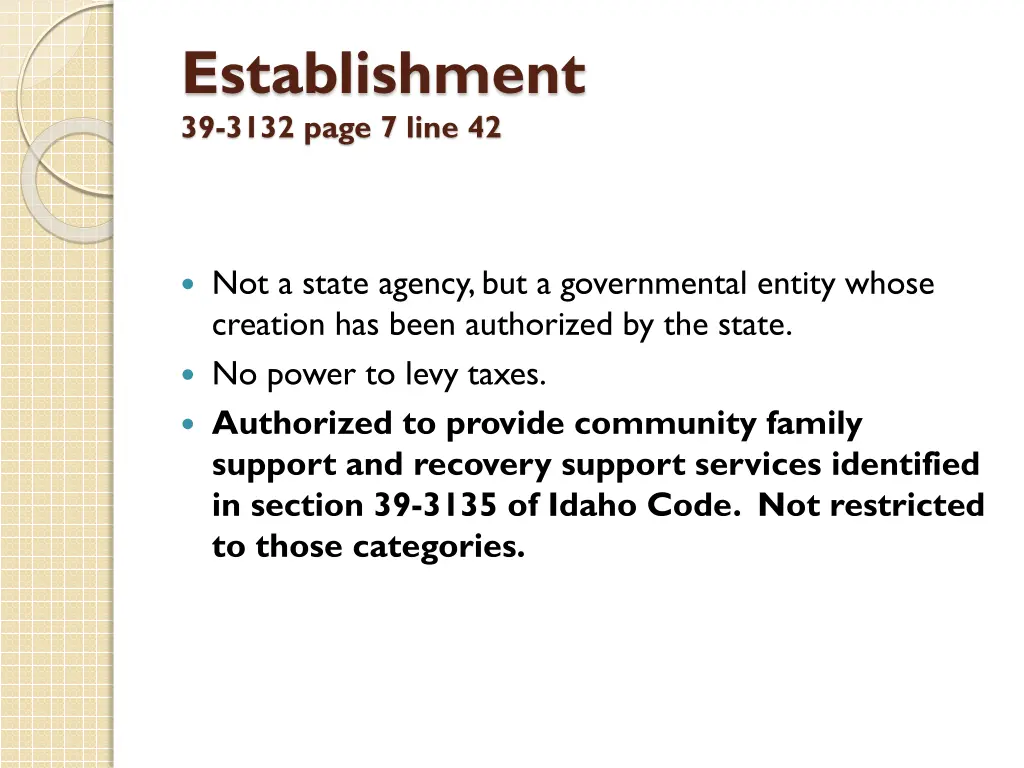 establishment 39 3132 page 7 line 42