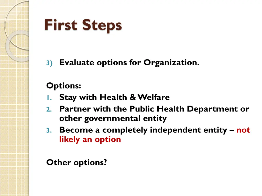 first steps 1