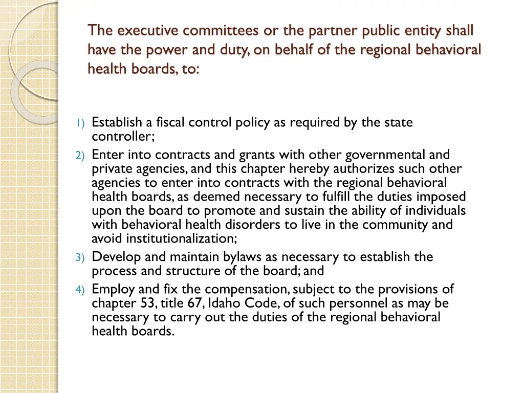 the executive committees or the partner public