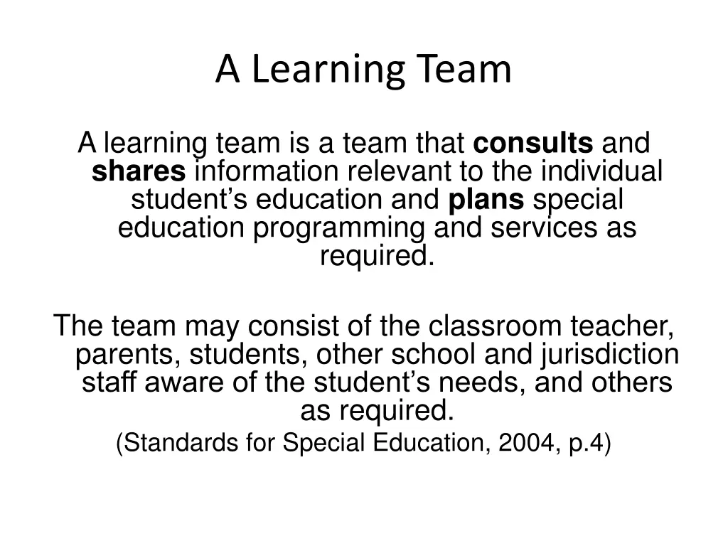 a learning team