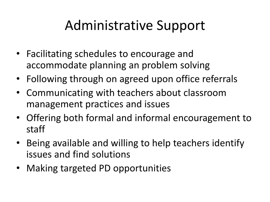 administrative support