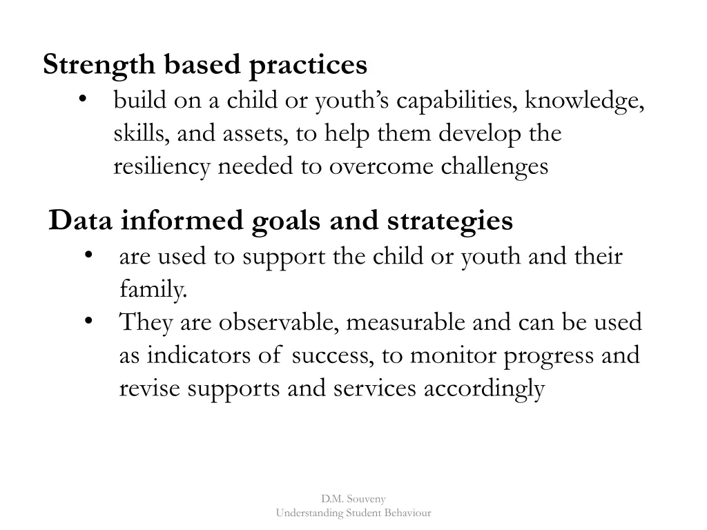 strength based practices build on a child