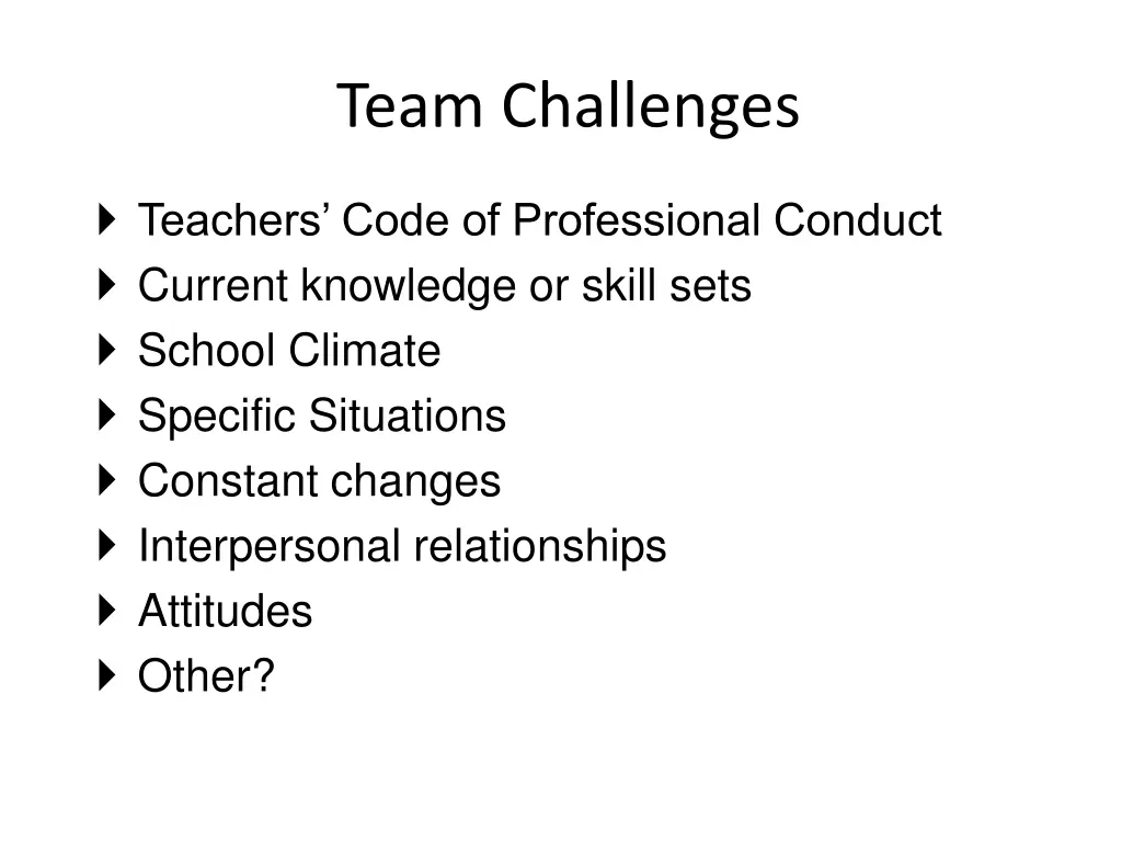 team challenges