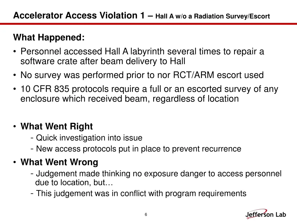 accelerator access violation 1 hall