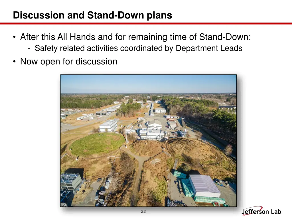 discussion and stand down plans