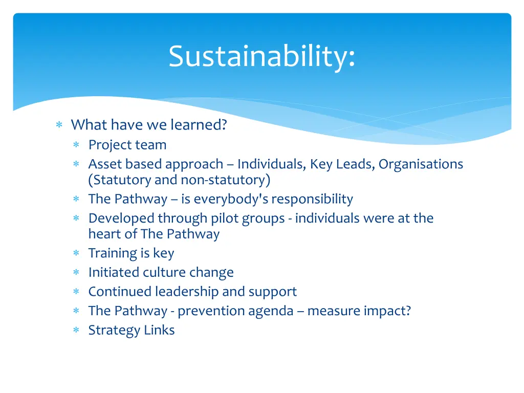 sustainability